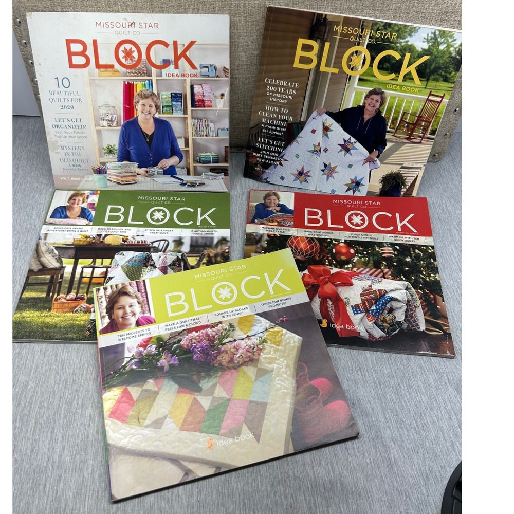 Missouri Star Quilt‎ Co BLOCK Idea Book Magazine Bundle Lot of 5 Issues Patterns